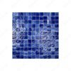 Serene Wave Navy Blue Wave Pattern Crystalline Glazed Porcelain Mosaic