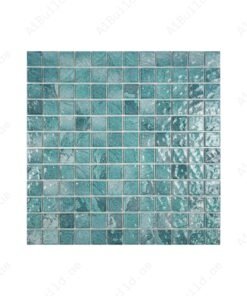 Serene Wave Tiffany blue & Light Blue Mixed Marble Design Porcelain Mosaic