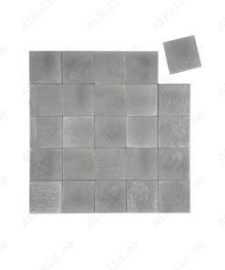 Alternative view of Shinny Silver Glossy Porcelain Subway Artisanal Tile
