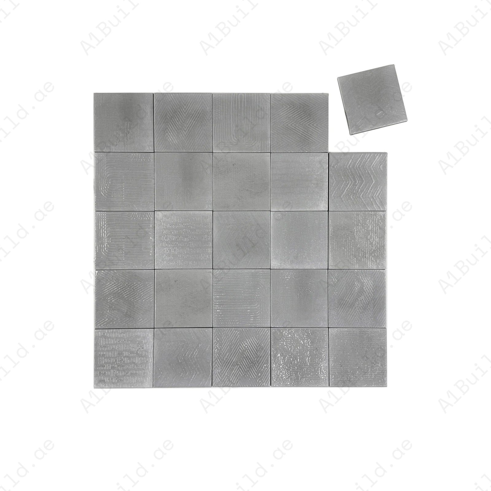 Shinny Silver Glossy Porcelain Subway Artisanal Tile - Image 2