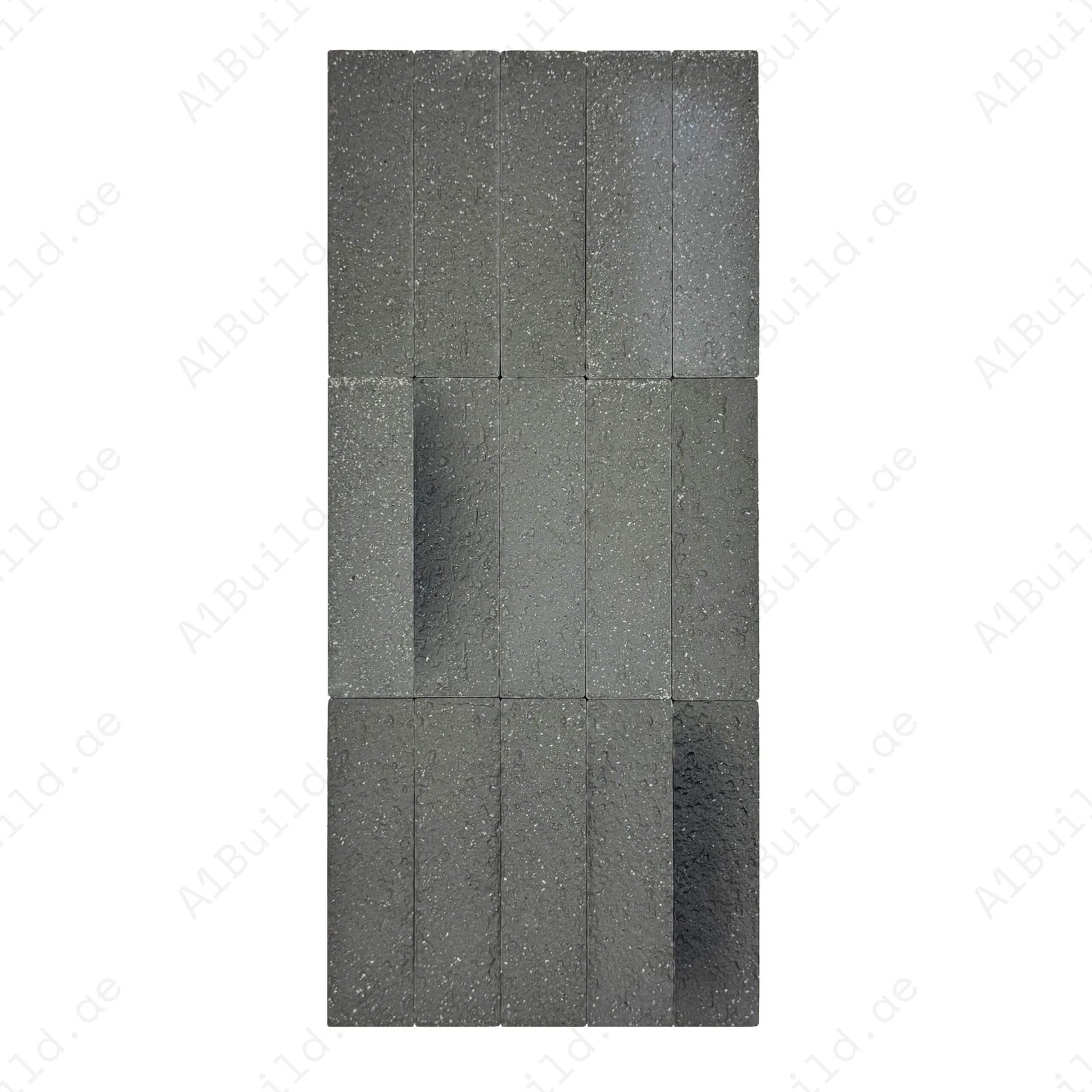 Florence Grace Iron Grey & Shadow Grey & Charcoal Grey Mixed Ceramic Artificial Tile