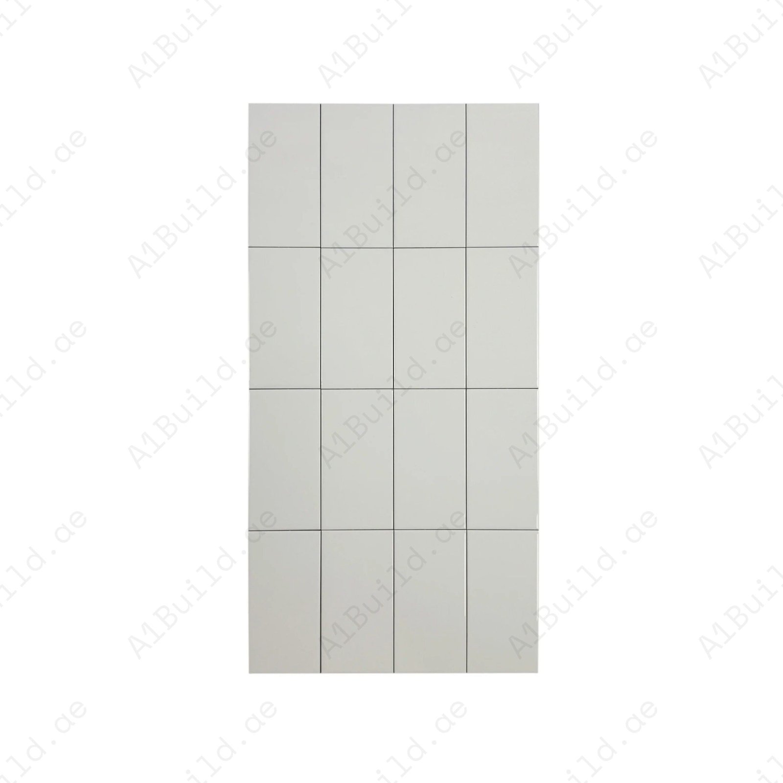 Urban Luxe Series Milk White Glossy Flat Ceramic Tile