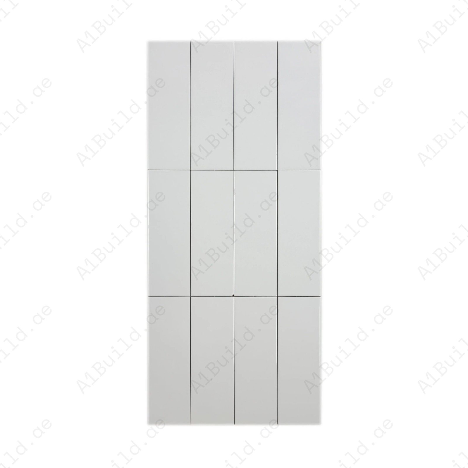 Urban Luxe Series Milk White Glossy Flat Ceramic Tile