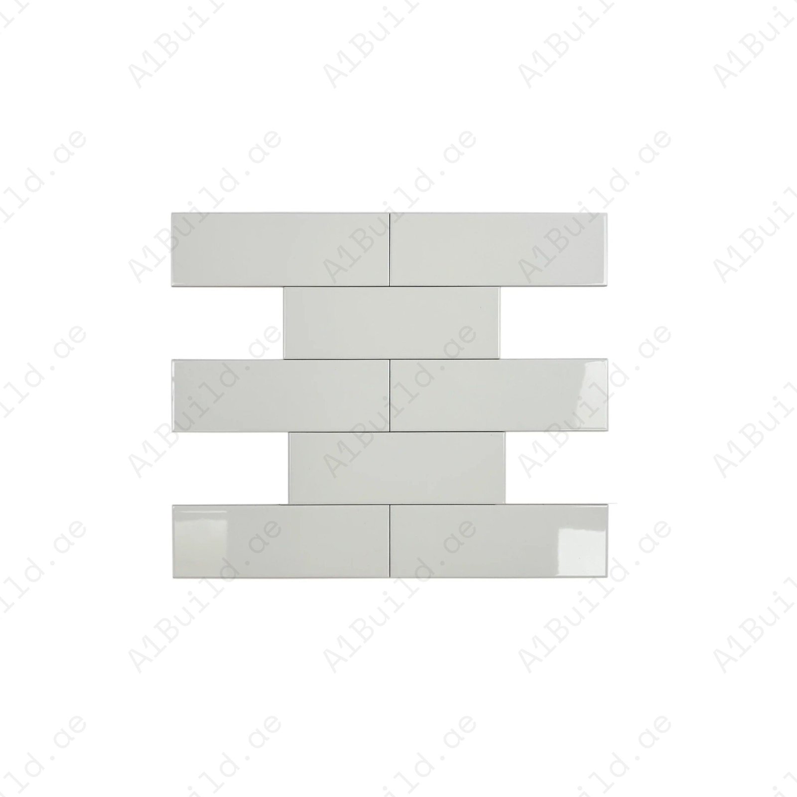 Urban Luxe Series White Glossy Flat Ceramic Tile - Image 2