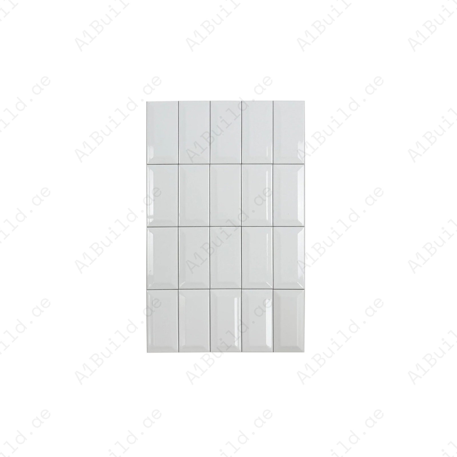 Urban Luxe Series White Matt Beveled Edge Ceramic Tile
