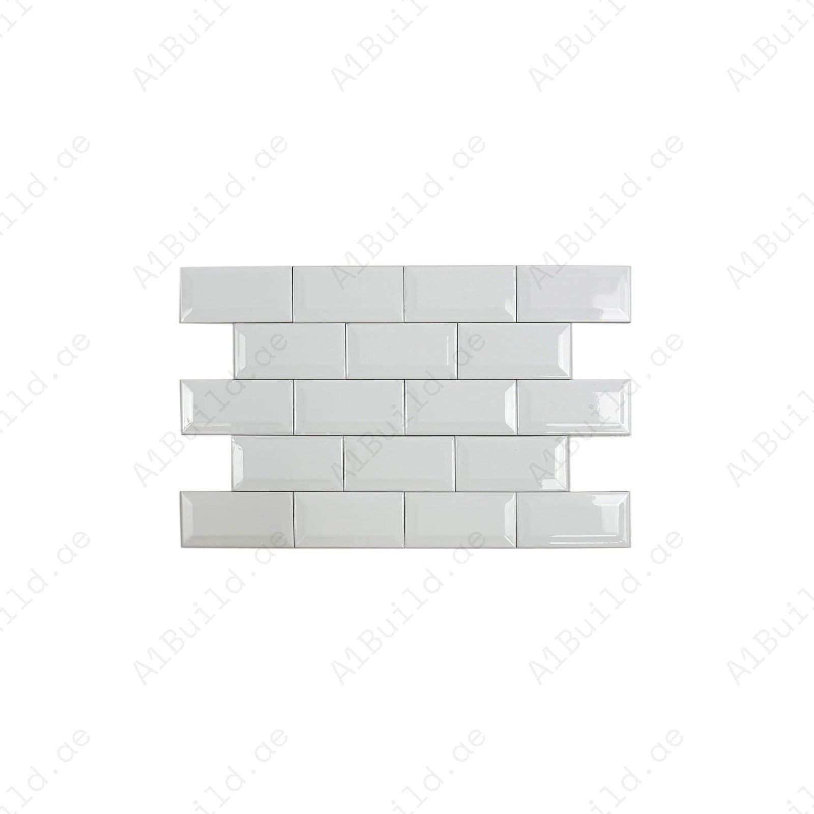Urban Luxe Series White Matt Beveled Edge Ceramic Tile - Image 2