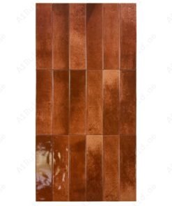 Venetian Dream Series Cinnamon Brown Glossy Porcelain Artisanal Tile