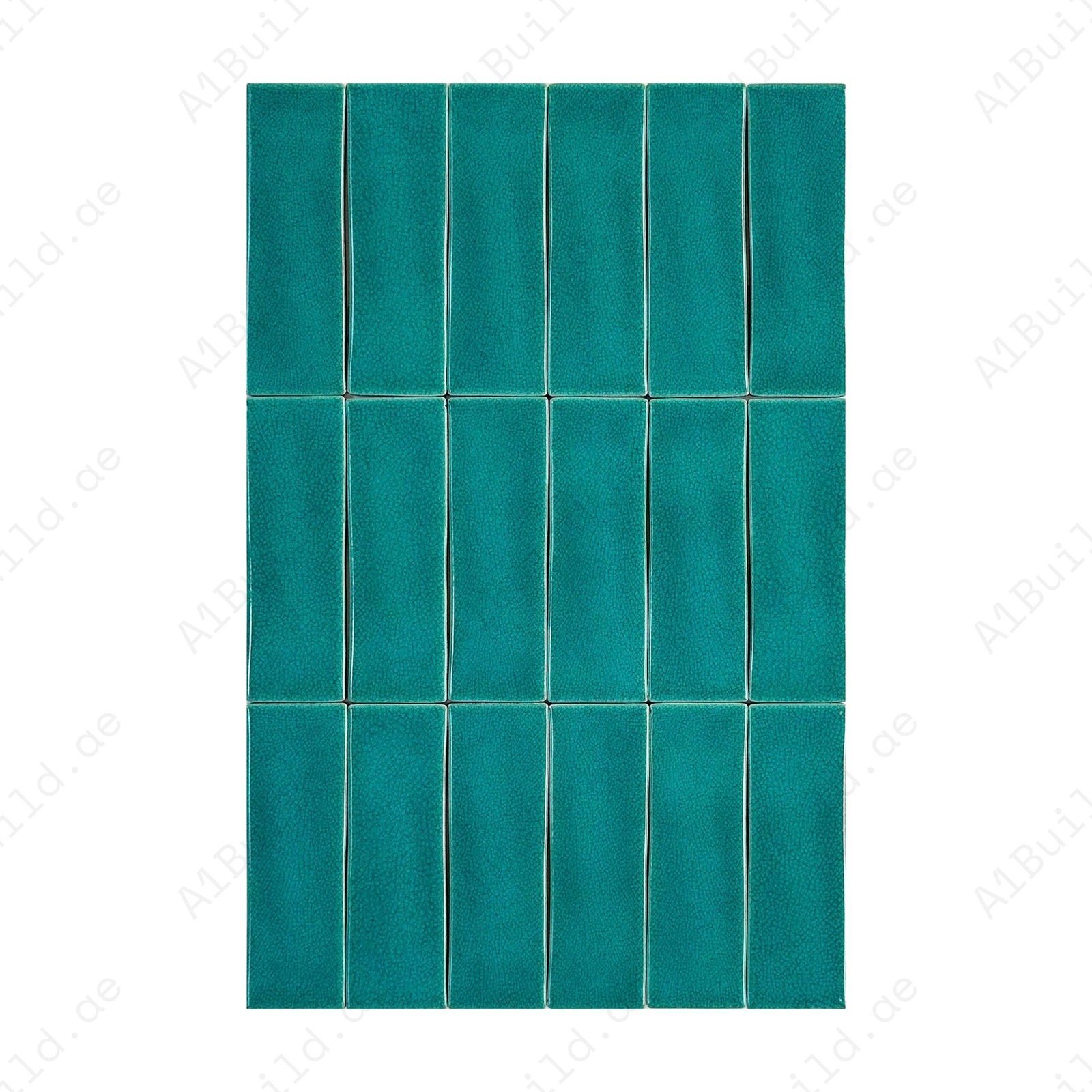 Sky Blue Glossy Crackle Porcelain Artisanal Tile