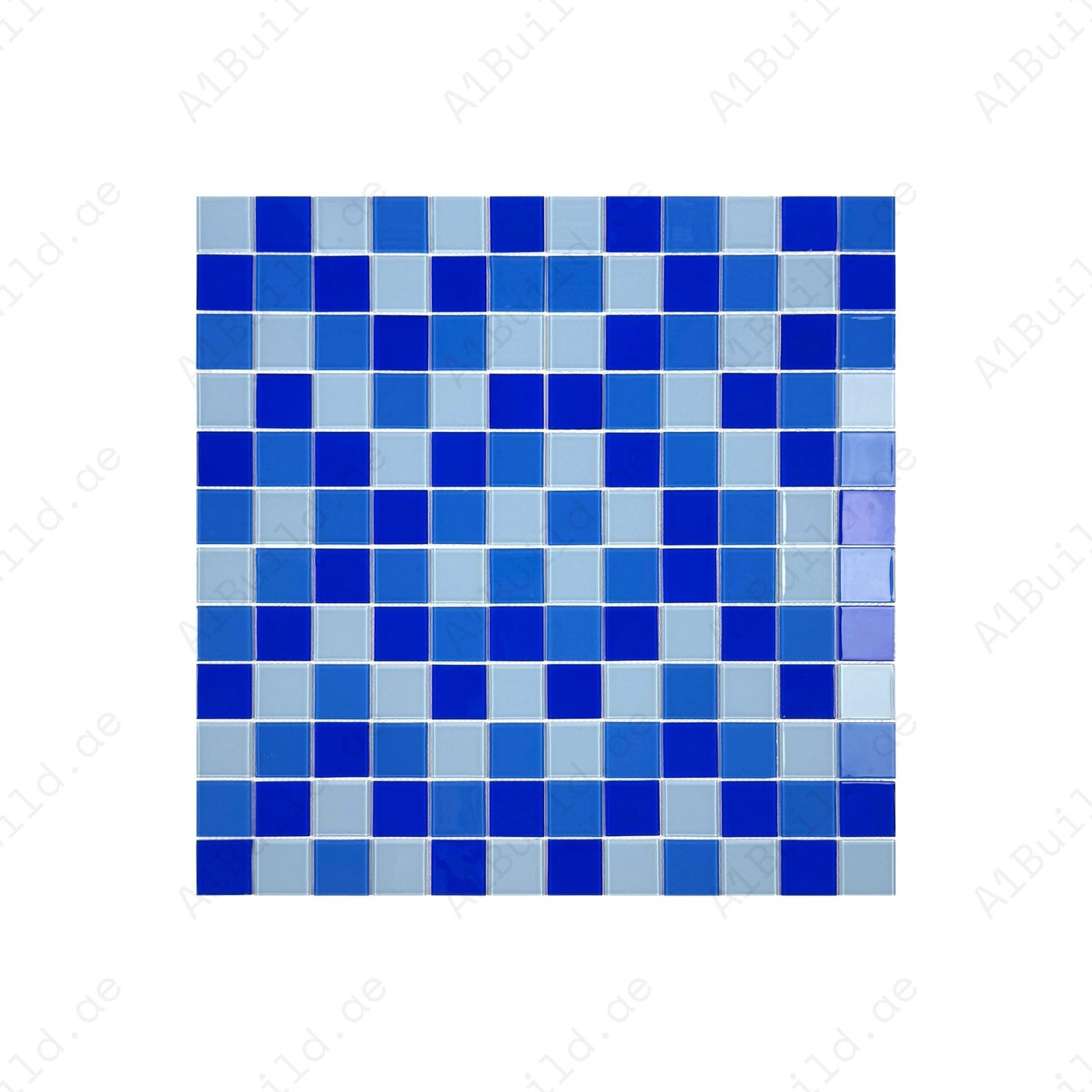 Sky Blue & Klein Blue & French Blue Mixed Crystal Glass Mosaic