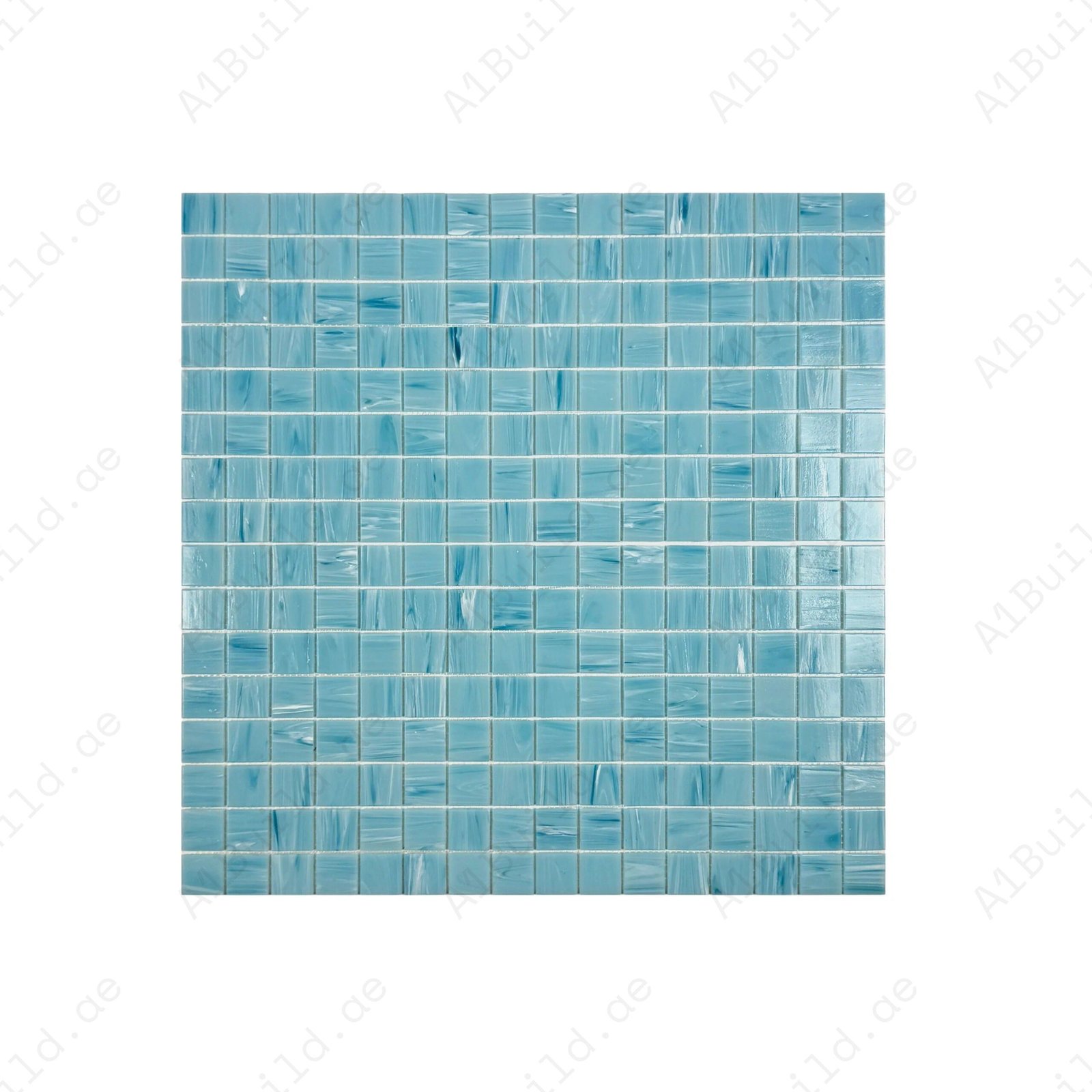 Glacial Artistry Series Sky Blue Cloud Hot Melt Glass Mosaic