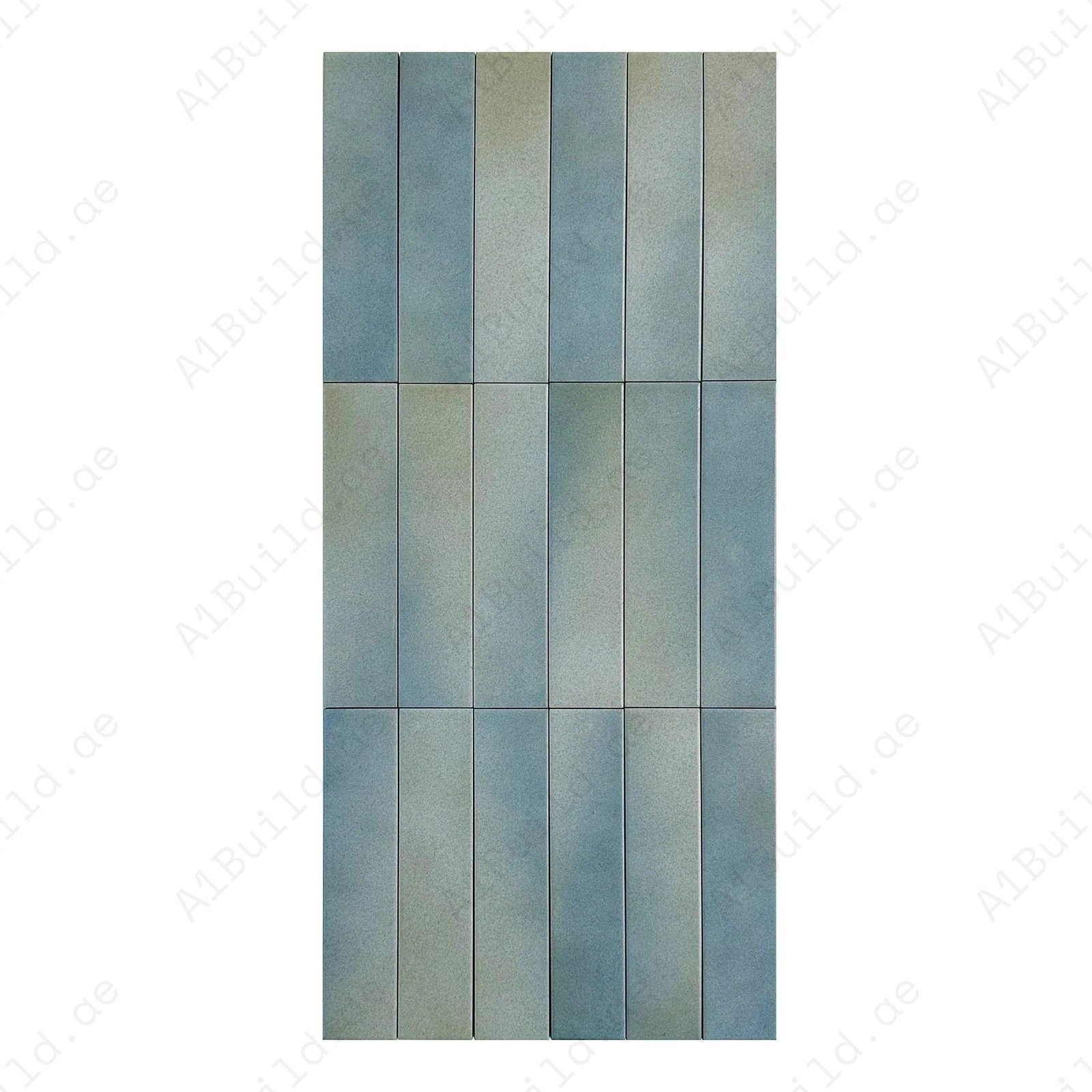Slate Grey And French Blue Mixed Matte Porcelain Artisanal Tile