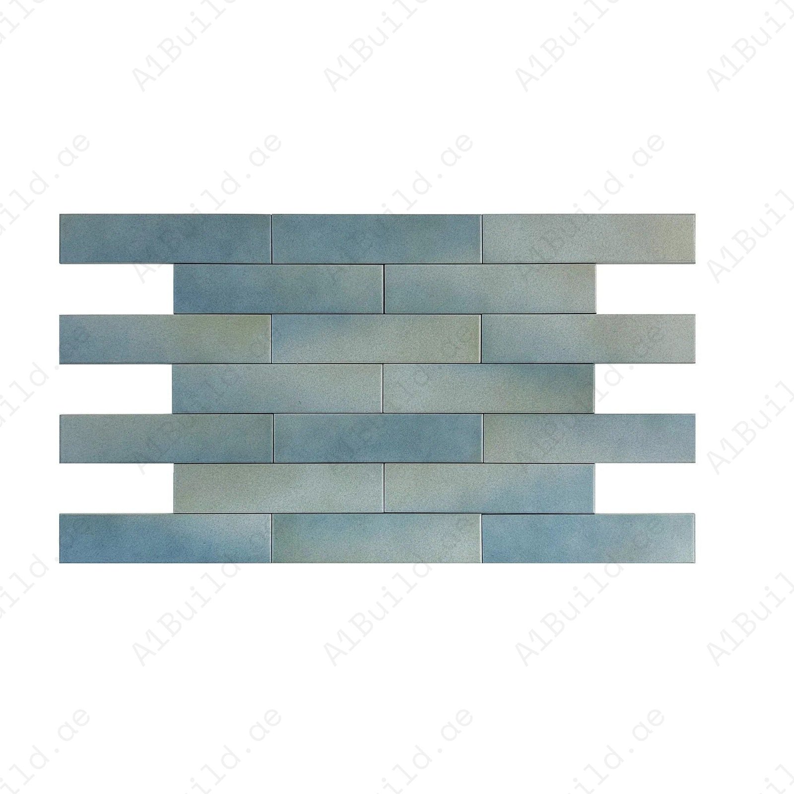 Slate Grey And French Blue Mixed Matte Porcelain Artisanal Tile - Image 2