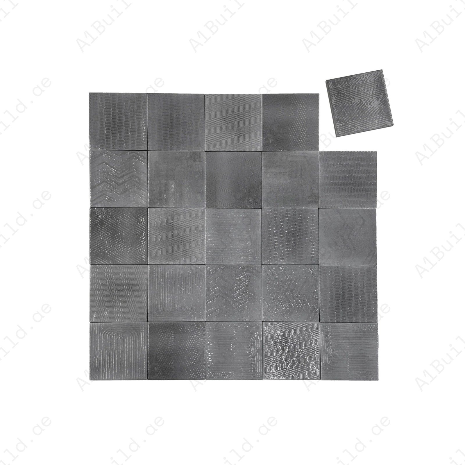 Sleek Steel Glossy Porcelain Subway Artisanal Tile - Image 2