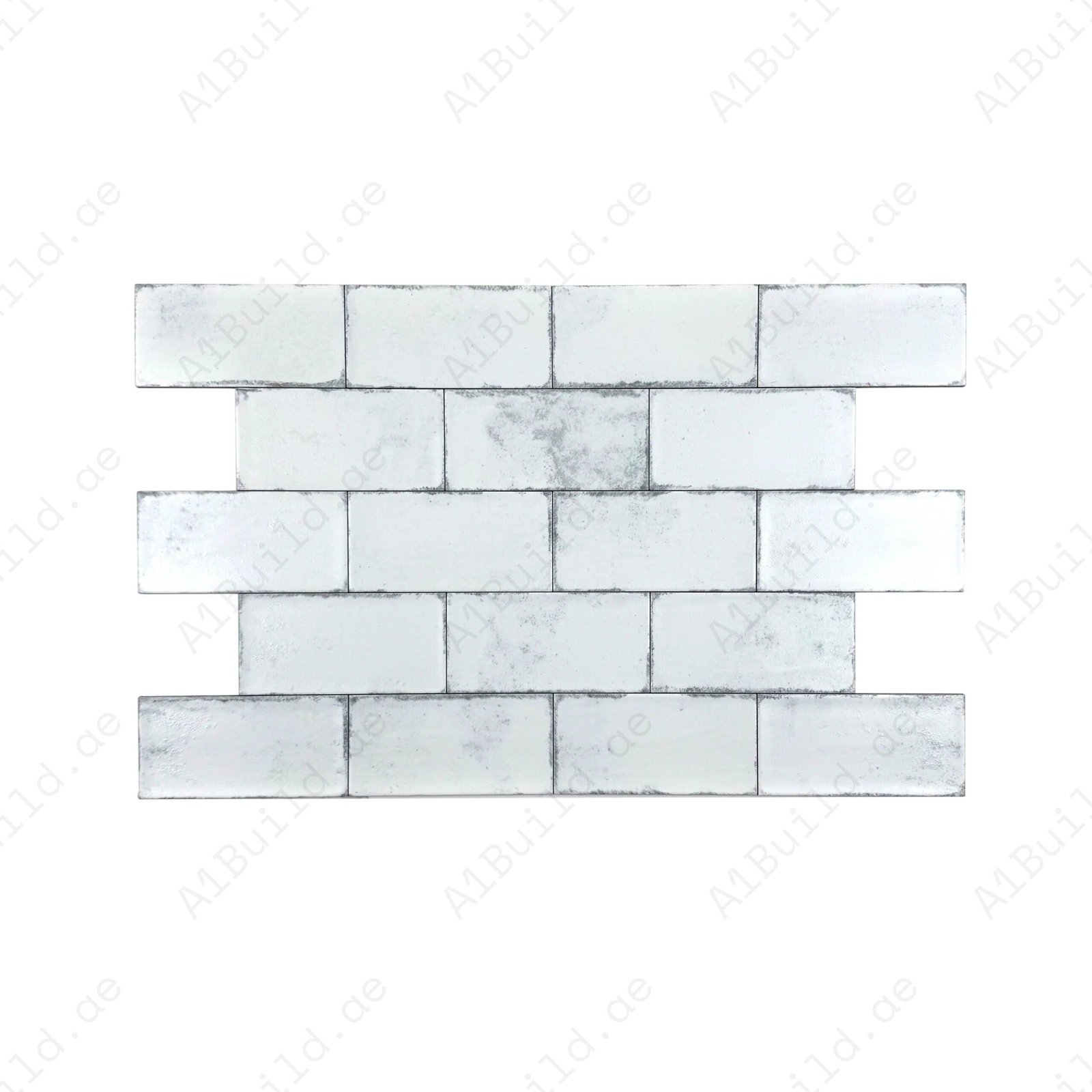 Snow White Matte Ceramic Artisanal Tile