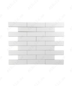 Alternative view of Soft White Matte Ceramic Artisanal Tile