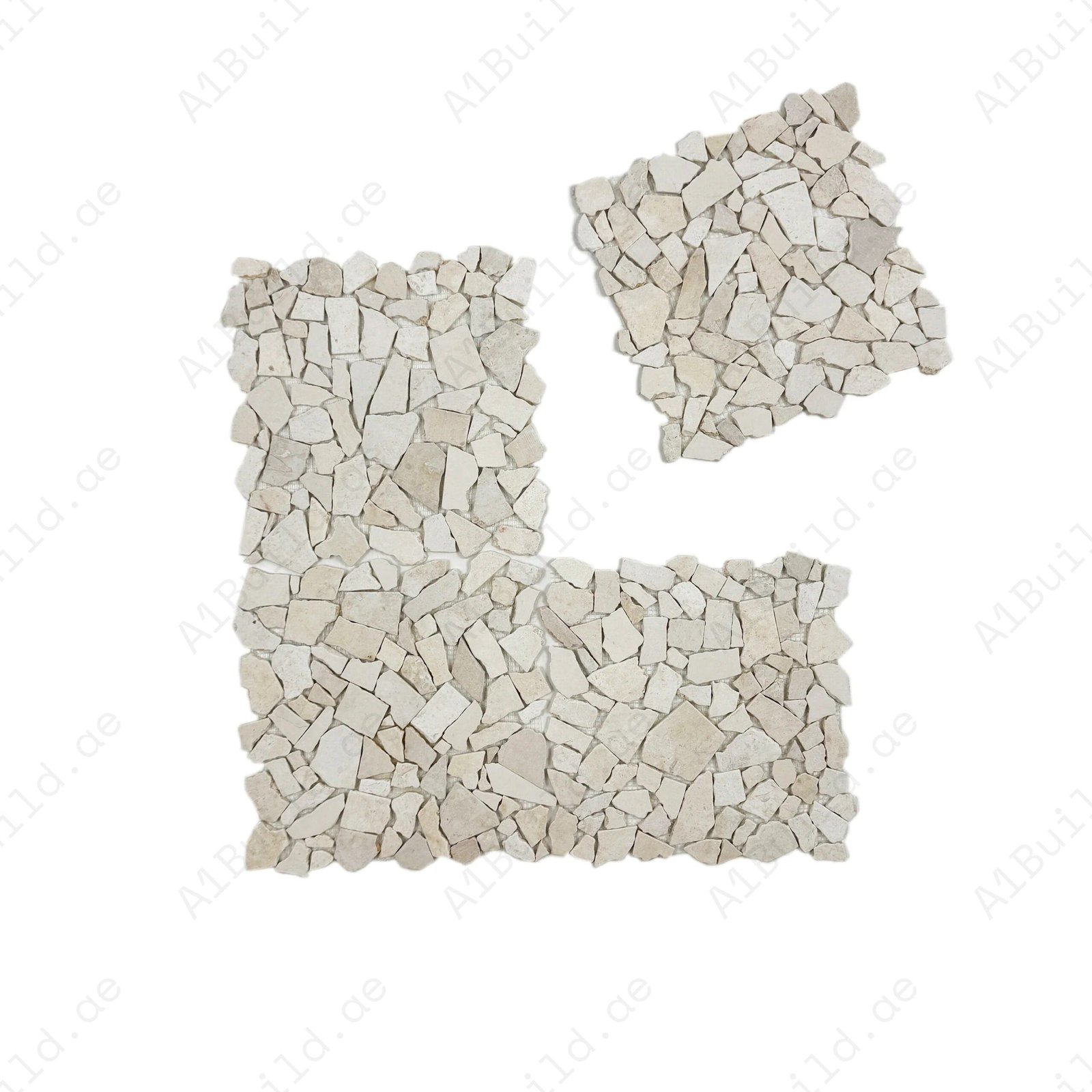 Marble Reverie Series Sunny Beige Honed Irregular Shape Marble Mosaic - Image 2