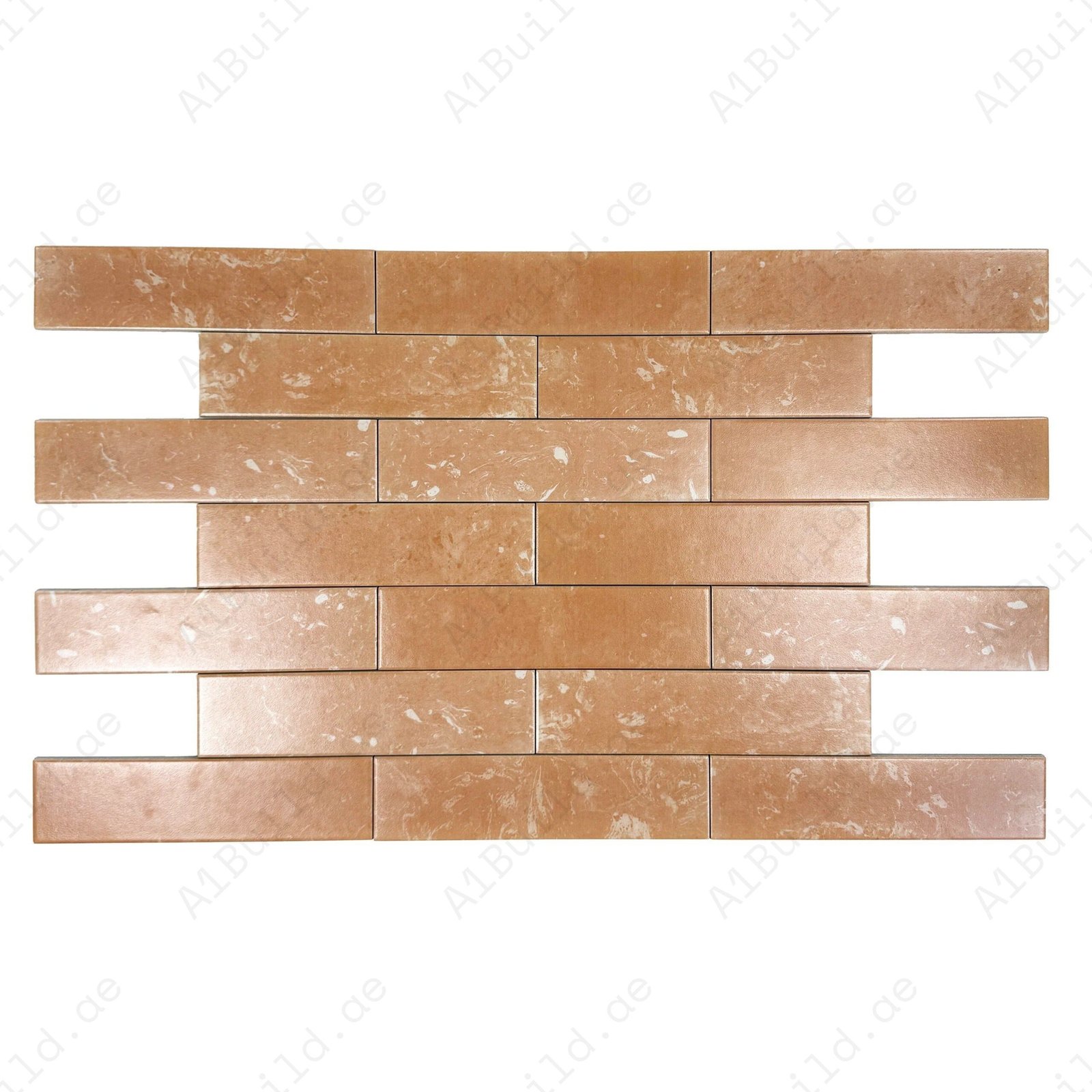 Terracotta & Clay Brown Mixed Semimatte Porcelain Artisanal Tile - Image 2