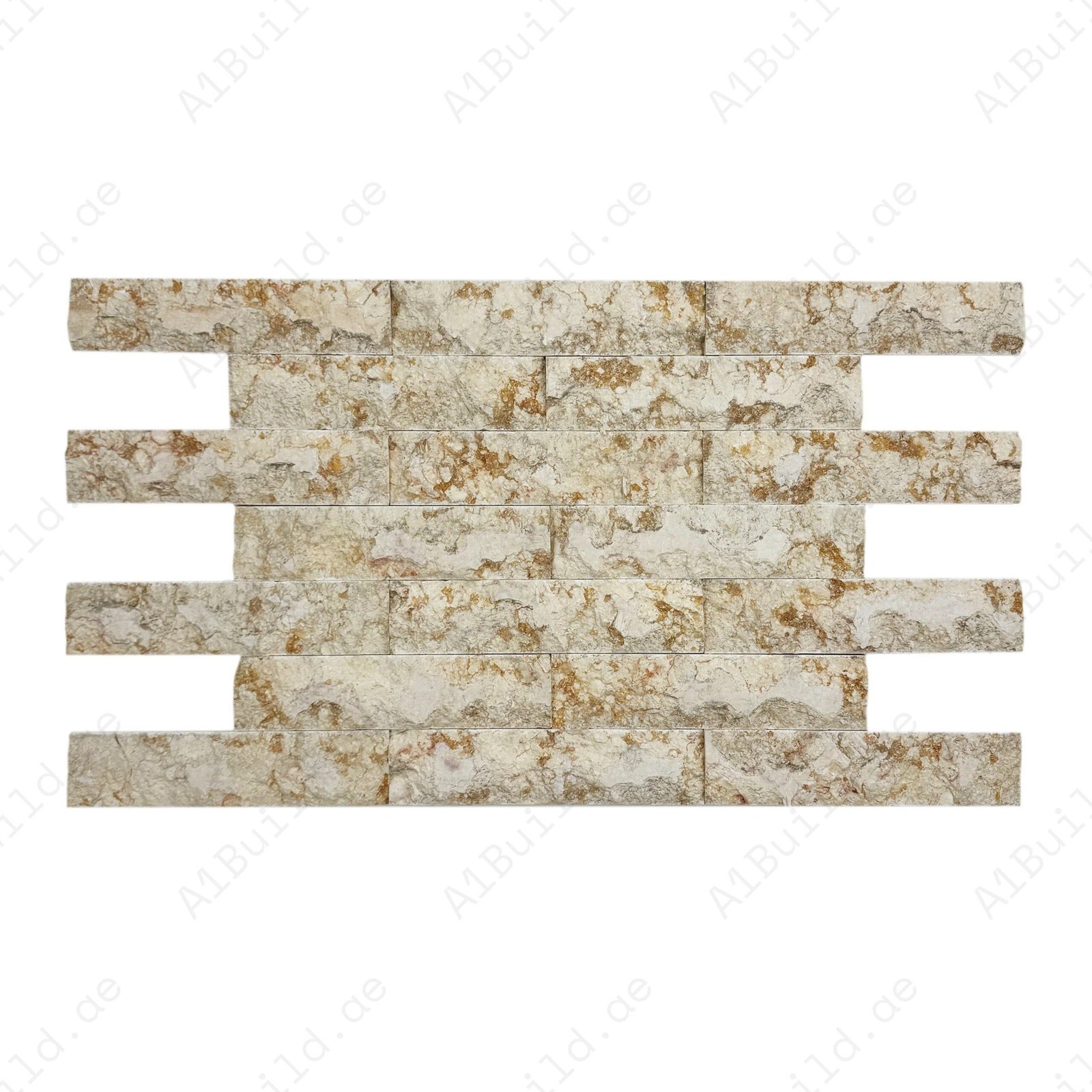 Palatial Sands Travin Pecan Beige Split Marble Wall Cladding