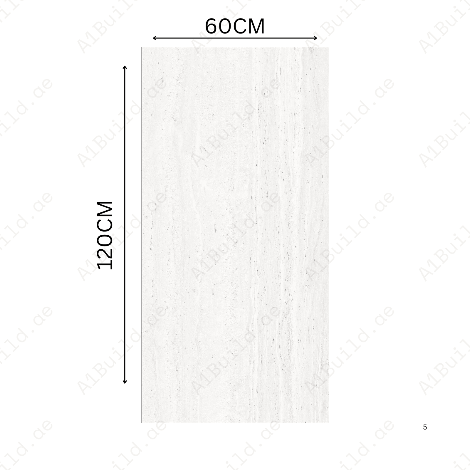 Travino Bianco 60x120cm 20mm Rough Matt R11 Porcelain Tile