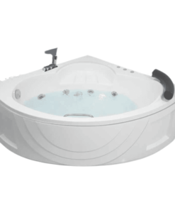 Superior model acrylic jacuzzi bathtub – dimensions: 145x145cm, 6mm thickness, with whirlpool and 10 jets