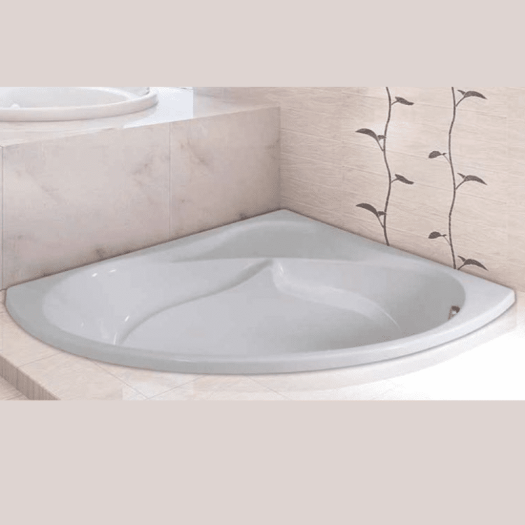 Leena corner bathtub size 130x130cm acrylic Uae made.