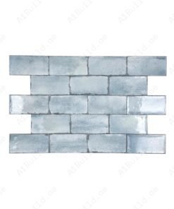 Alternative view of Soft green Glossy Ceramic Artisanal Tile