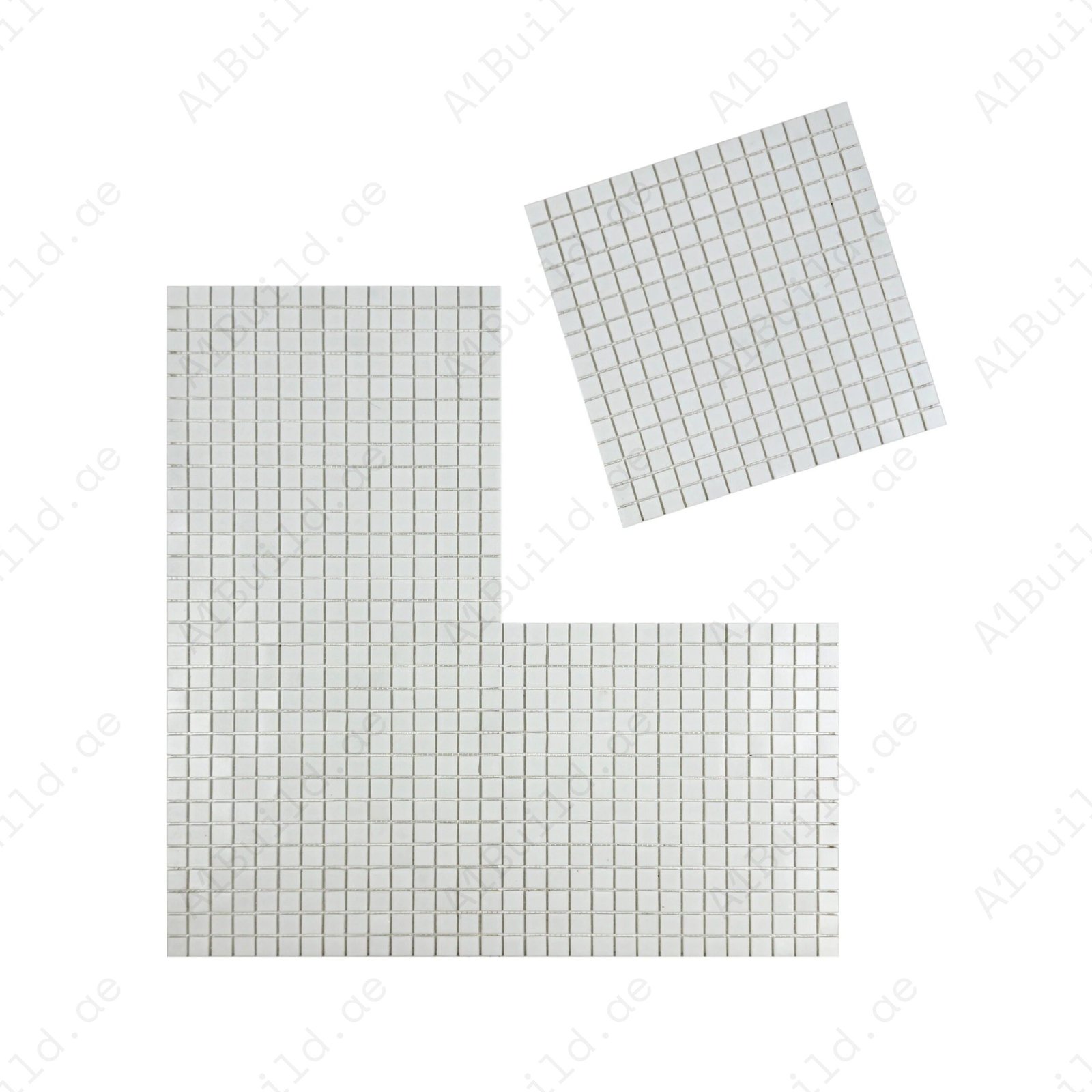 Serene Spectrum White Hot Melt Glass Mosaic - Image 2