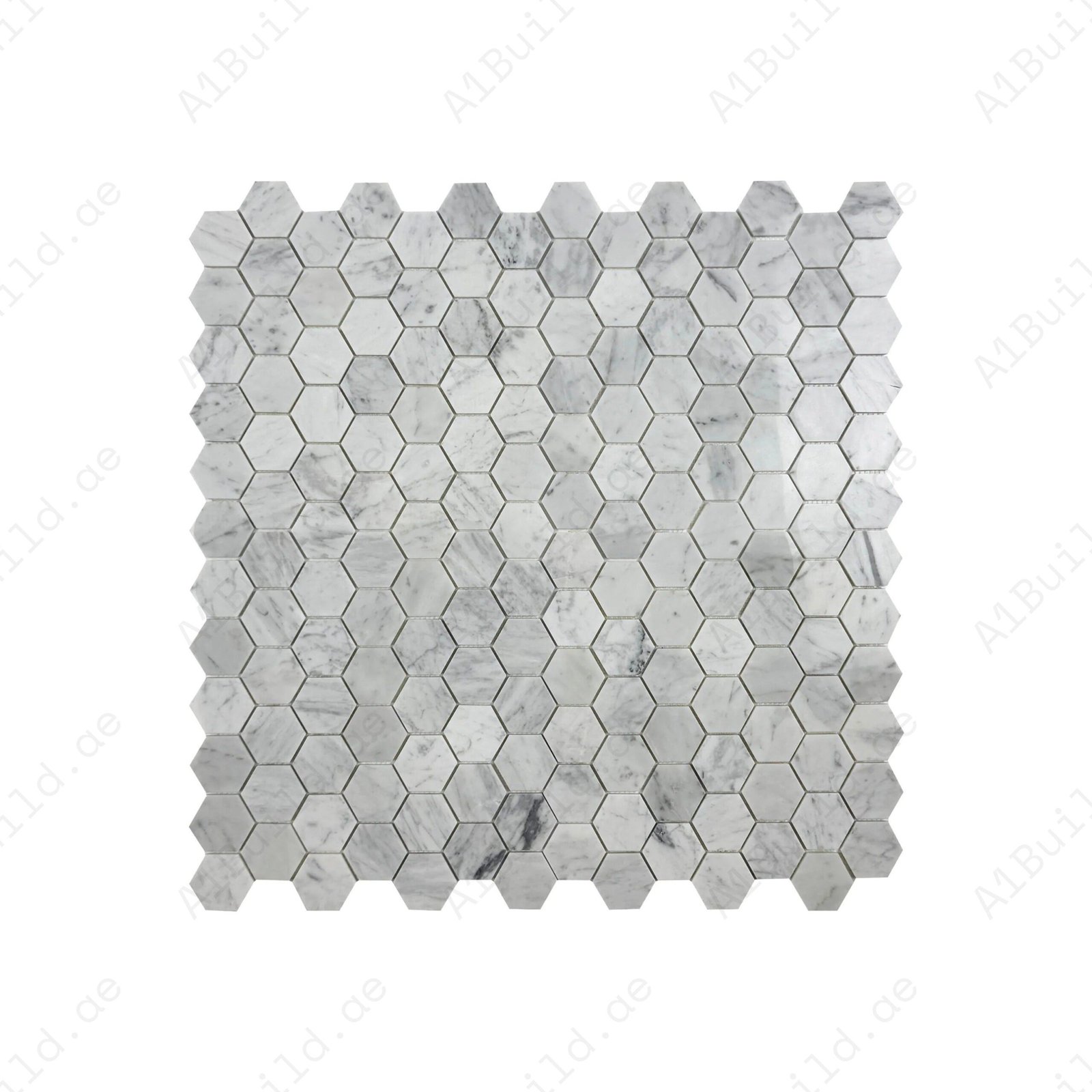 Versace Luxury Series Carrara White Polished Hexagon Marble Mosaic