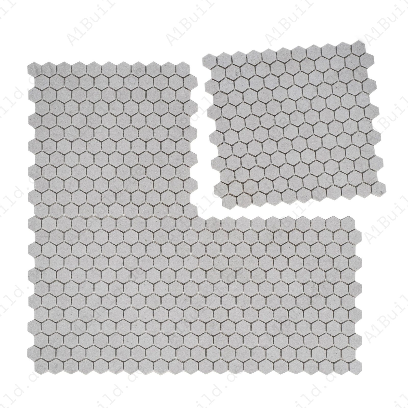 White Travertine Series Kwong Sal White Travertine Honed Hexagon Marble Mosaic - Image 2