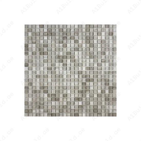Palace Royale Series White Wood Vein Polished Square Marble Mosaic