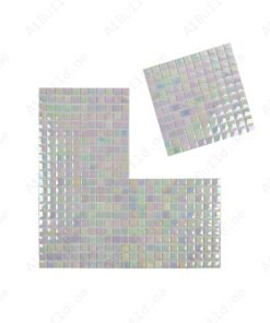 Alternative view of Regal Europe Series White Iridescent Glossy Recycled Glass Mosaic