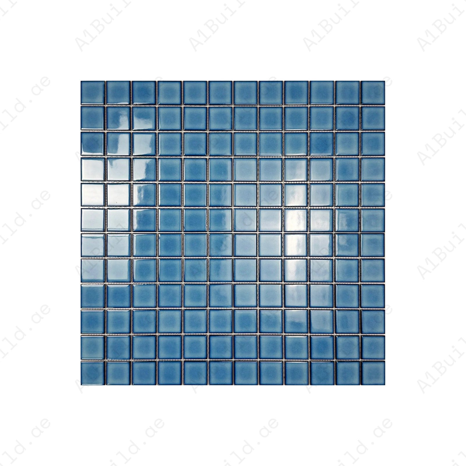 Zen Azure Blue Crystalline Glazed Porcelain Mosaic