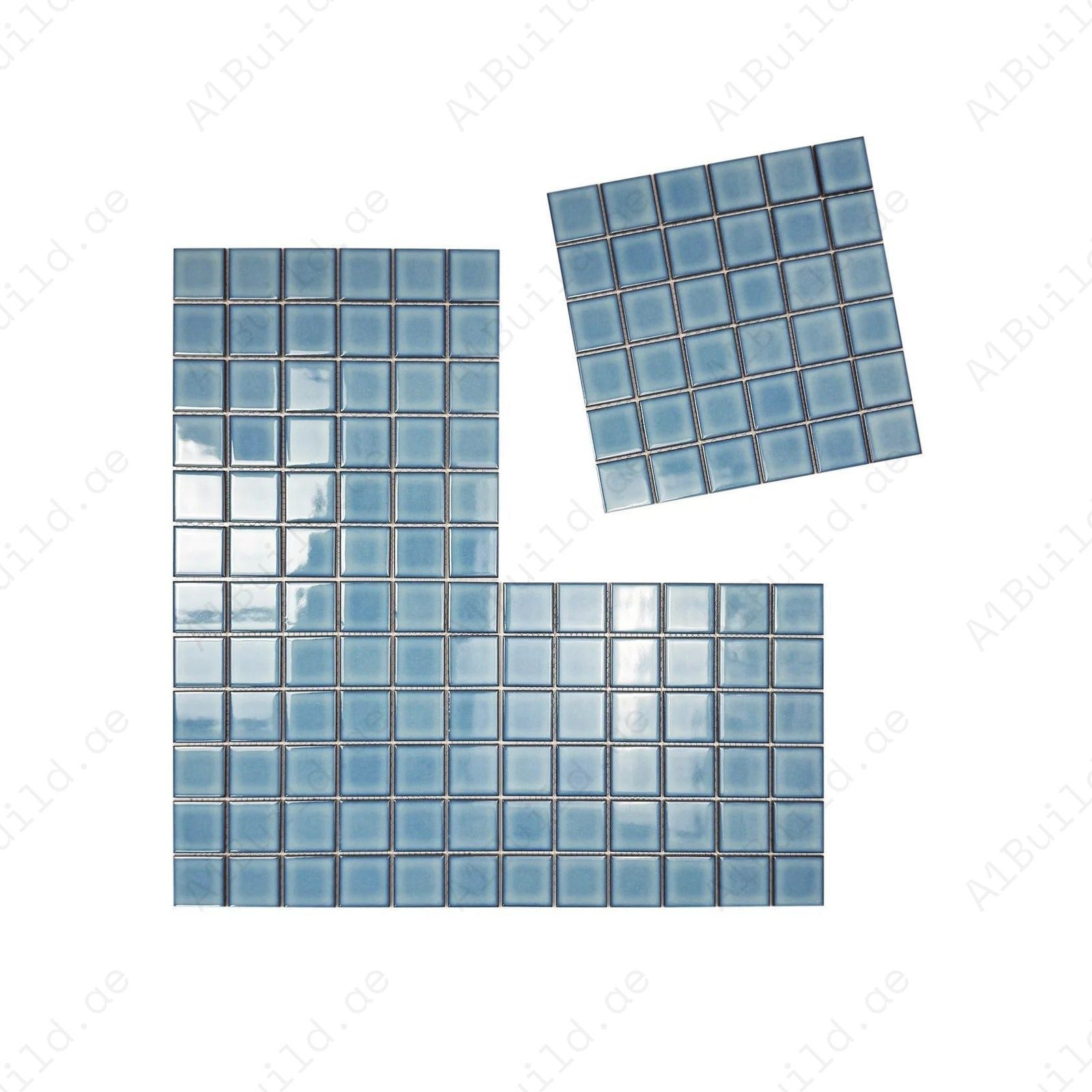 Zen Light Blue Crystalline Glazed Porcelain Mosaic - Image 2
