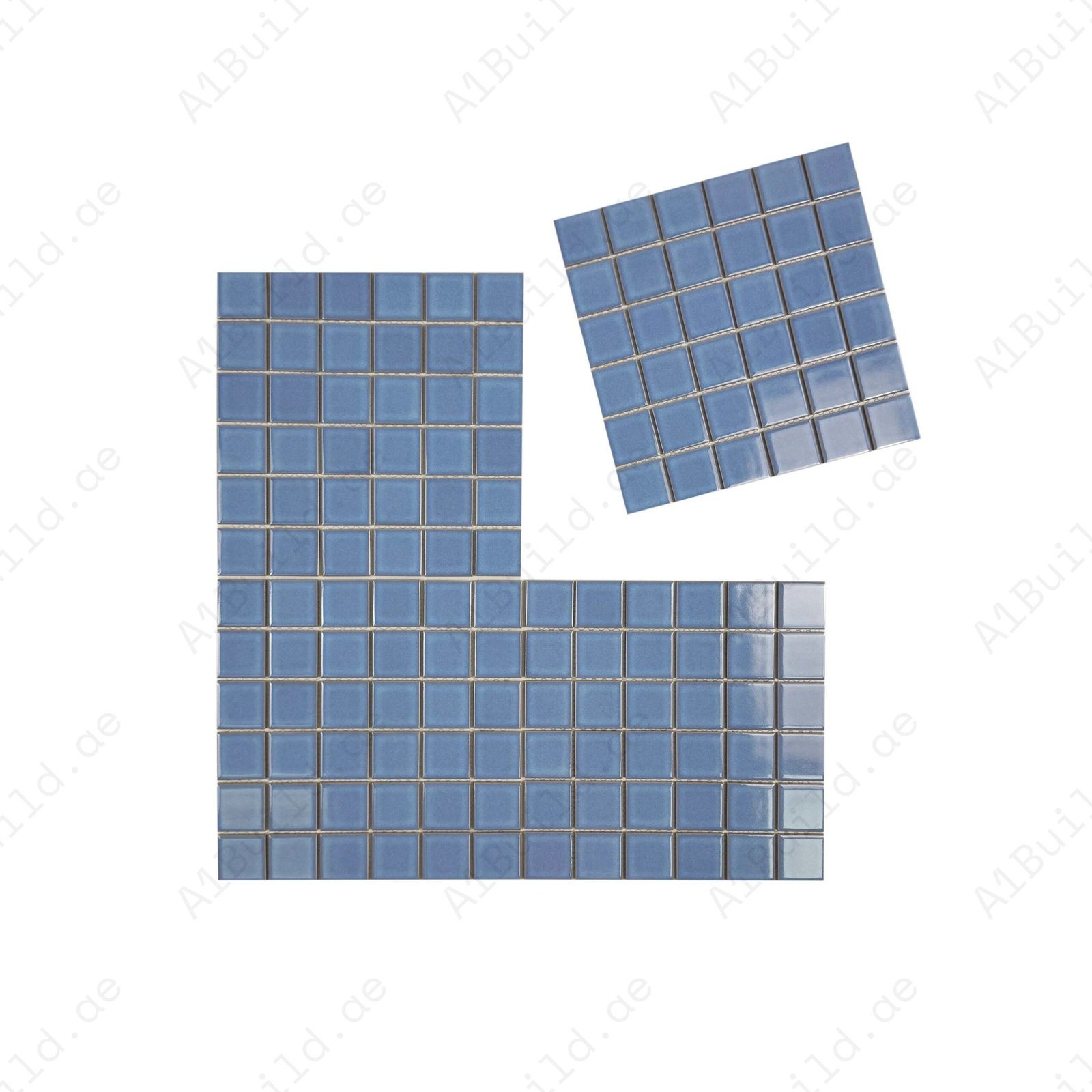Zen Sky Blue Crystalline Glazed Porcelain Mosaic - Image 2