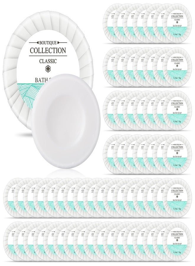 Demissle 100 Pcs Mini Soap Bars 0.4 oz Small Round Coin Size Hotel Soap Bars Bulk Individually Wrapped Hand Travel Soap Guest Bathroom Toiletries for Party Favors Motel Body Cleansing