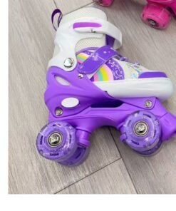YOMA Kids Perfect blue Roller Skates with Helmets and Pads Skates Roller Skate Shoe Set