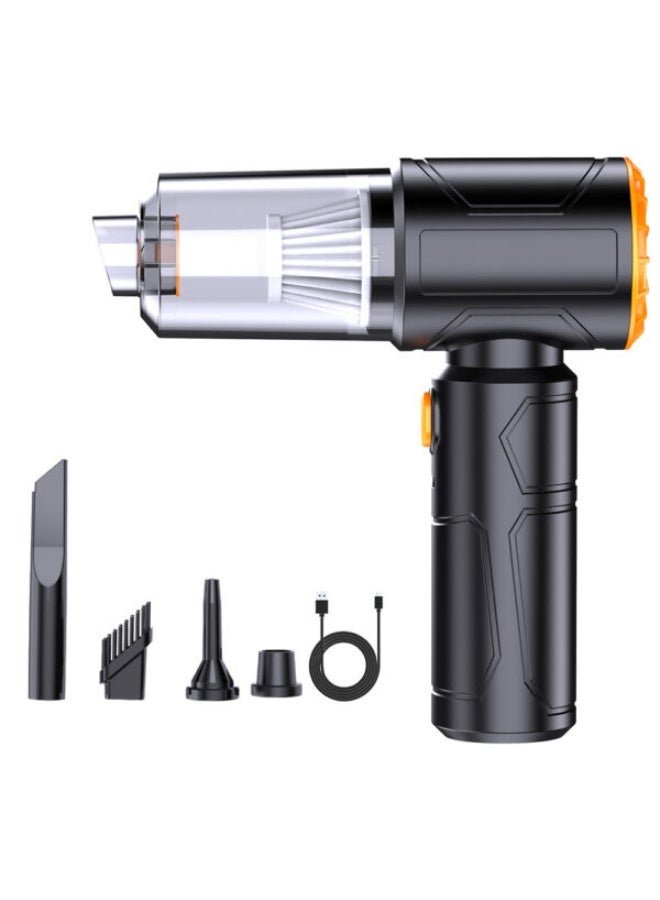 HUMJO Car Vacuum Cleaner Mini Portable Wireless Handheld 4-in-1 for Car/Home Use Handheld Vacuum Cleaner with Blower and Suction Function,3600 mAh,3 Replacement Heads