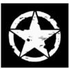 RYN Automotive Body Sticker Motorcycle Star Pattern Adhesive Vinyl Sticker WHITE