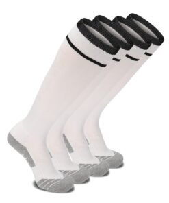 SKY WING Unisex Athletic Knee High Breathable Compression Solid Tube Soccer Football Sport Socks 1/2/3/4 Pairs for Youth Adult