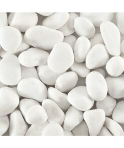 ARABIQO 2.5lbs Large White River Rocks (3-7cm) – Smooth Natural Decorative Stones for Plants, Garden Landscaping, Vases, Aquarium, Crafts & Home Décor