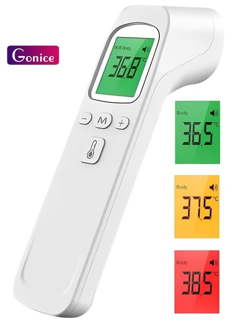 Gonice Non-Contact Infrared Thermometer with Dual Mode, Color-Coded Fever Alert & High Precision 0.1℃ Detection