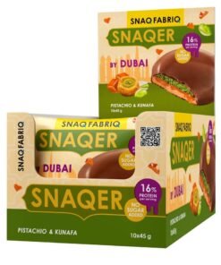 Snaq Fabriq Snaqer Protein Cookie Pistachio & Kunafa Flavor by Dubai No Sugar Added 10x45g