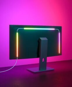 CozyNest Monitor LED Backlight LED Strip Synchronised with Screen Colours or Music Computer Light Bar Behind Monitor USB Connector for Desktop Gaming
