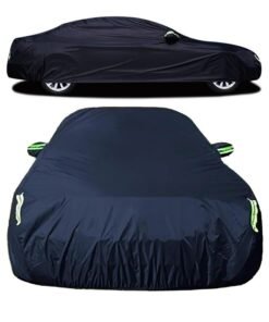 BUPY Weatherproof Car Cover Fits Sedans with Length Between 4.15M and 4.9M, Black