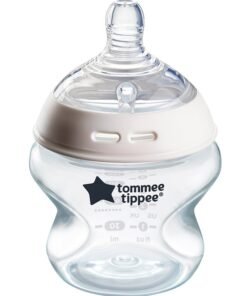 tommee tippee Closer To Nature Baby Feeding Bottle, 150ml, 0M+, Slow Flow Nature Teat With Anti-Colic Valve