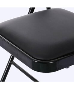 MOMENT Folding Chair With Padded Seats Multi Functional Portable Chair For Home Dining Office Outdoor Fishing, Black - Image 3