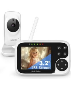 Hellobaby HB2031 2025 Model Video Baby Monitor 3.2'' LCD Display Screen with Camera, Infrared Night Vision, Two Way Talk, VOX Mode, Built-in Lullabies, Long Range 1000 Feet and Temperature Monitoring