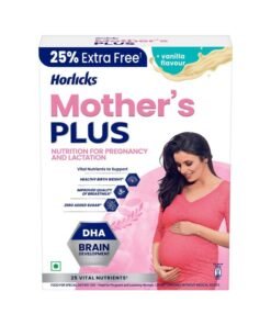 Horlicks Mother's Plus Vanilla 500 g BIB For Pregnancy and Lactation with Protein for Birth Weight and DHA for Brain Development- No Added Sugar