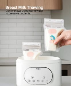 BAYBEE 10-in-1 Baby Double Bottle Warmer for Baby Milk & Food | Electric Double Bottle Sterilizer & Heater with LED Touch, Timer, Auto Shut-Off, Night Light | Baby Bottle Warmer for Breastmilk, Food Heating, Defrosting & Sterilizing with BPA-Free - Image 4
