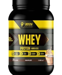 Body Builder 100% whey protein - Caramel Latte Flavor - 2lb, Elite Whey Protein Blend for Optimal Muscle Growth and Recovery, Rich in BCAAs, Glutamine and Digestive Enzymes, perfect post workout fuel